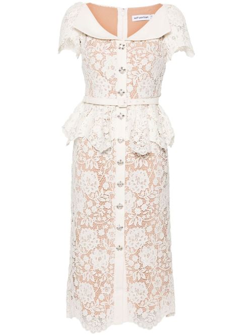 Lace midi dress SELF PORTRAIT | PF24175MCREAM